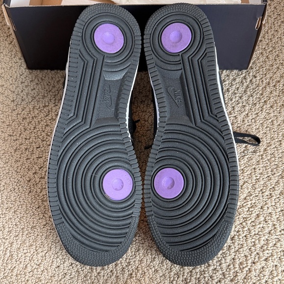 Nike Air Force 1 ‘07 LV8 EMB Black and Purple Men\'s Sneakers